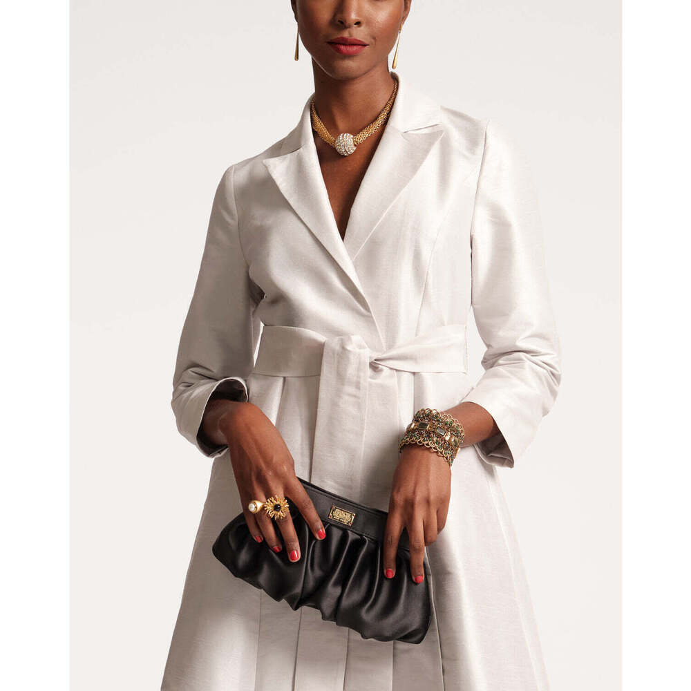 Lucille Dupioni Wrap‎ Dress - Picture 3 of 4